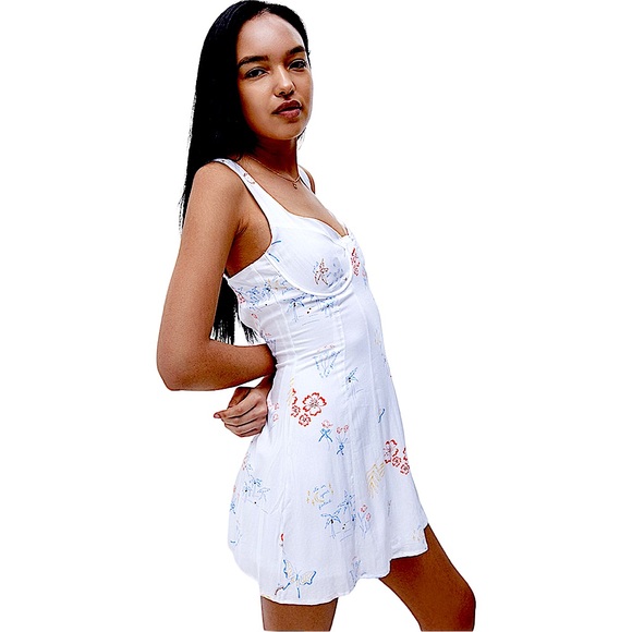 L.A. Hearts size Xs white corset mini dress with scoop neck & open back NWT - Picture 3 of 16